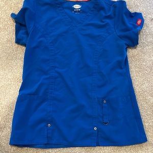 Royal blue scrub top